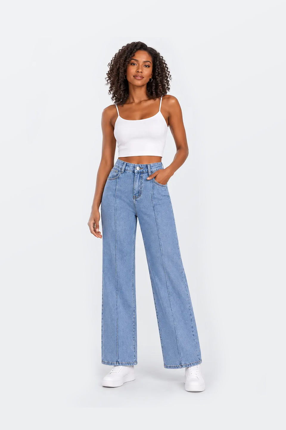 Vaquero wide leg tiro alto AY3292
