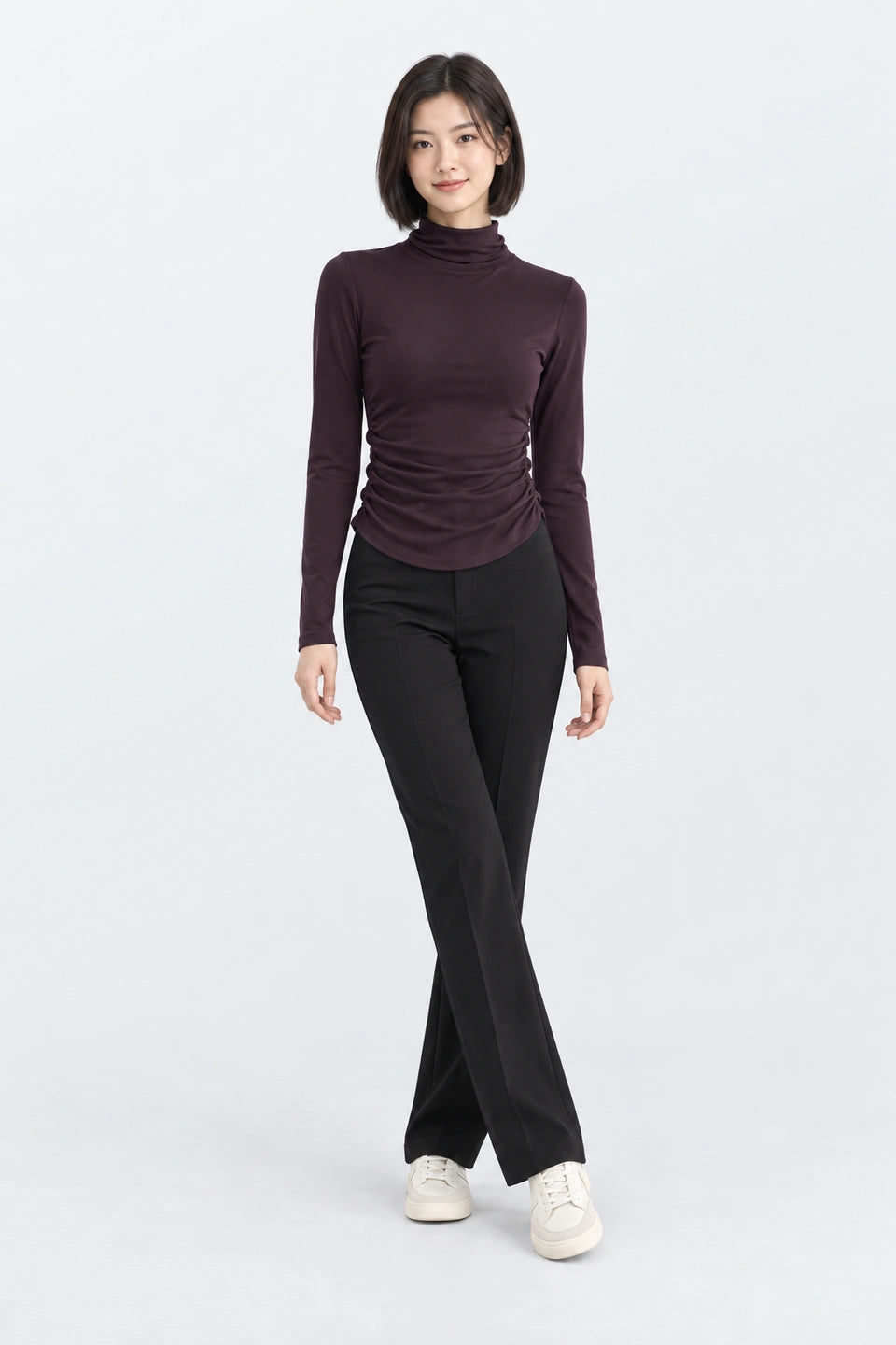 Camiseta elástica cuello alto