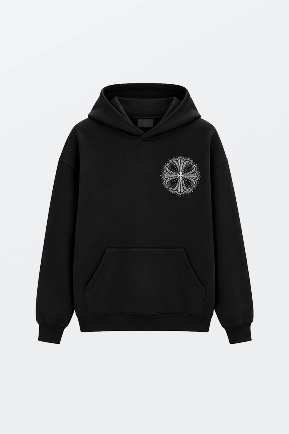 Sudadera cruz pedrerias
