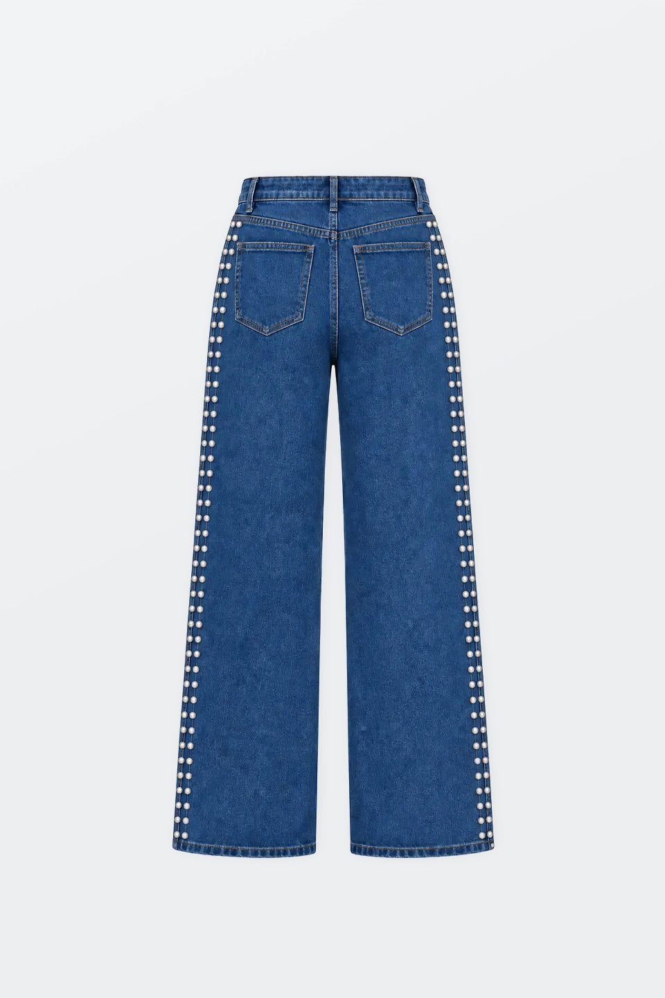 Vaquero elástico M11153 wide leg azul medio