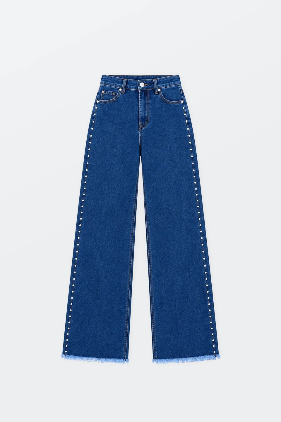 Vaquero elástico wide leg tiro alto