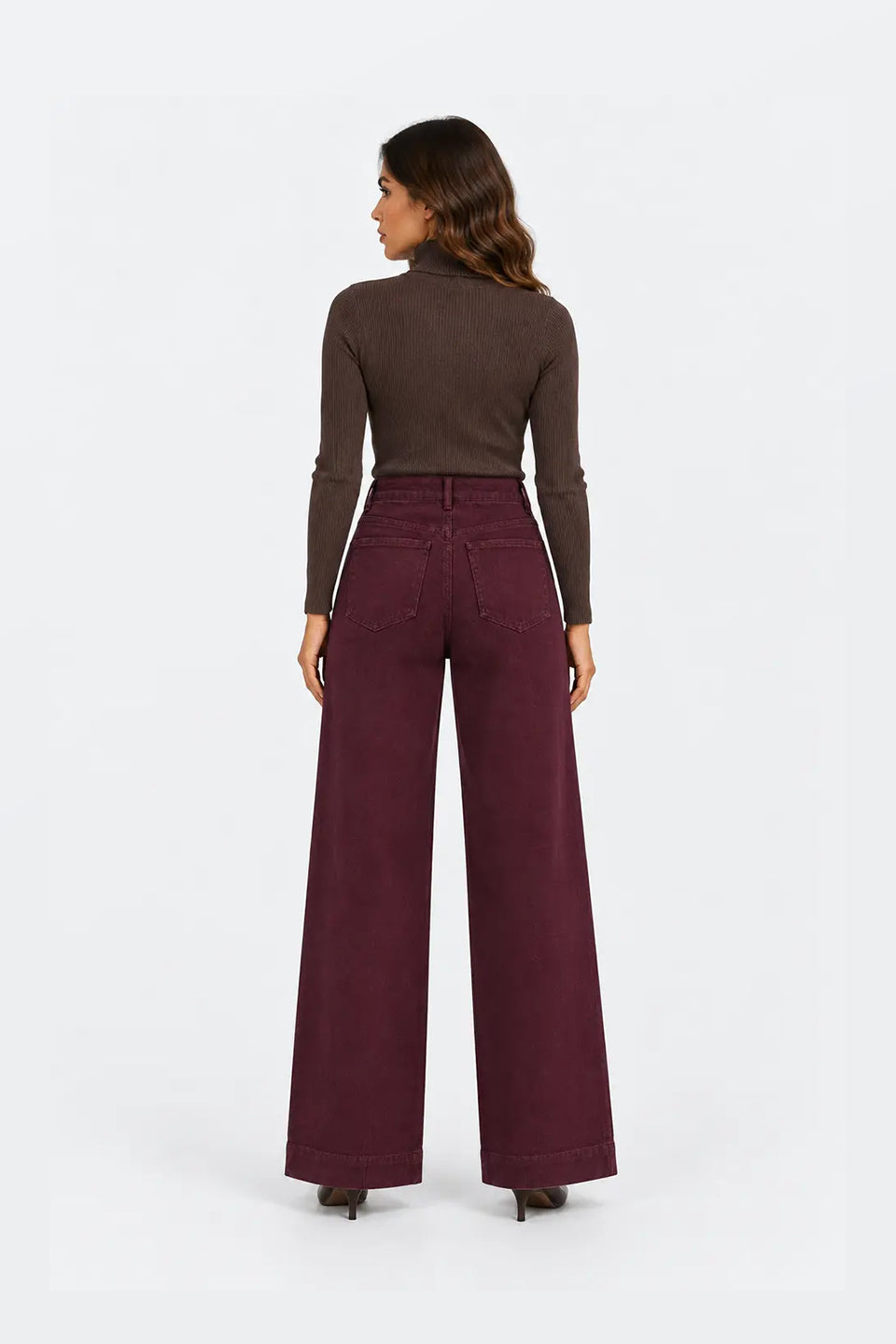 Vaquero burdeos M11306-5 Wide Leg