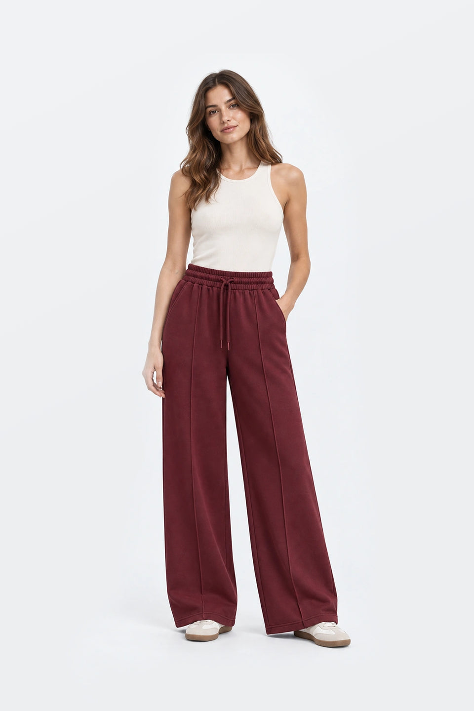 Pantalón ancho cintura elástica