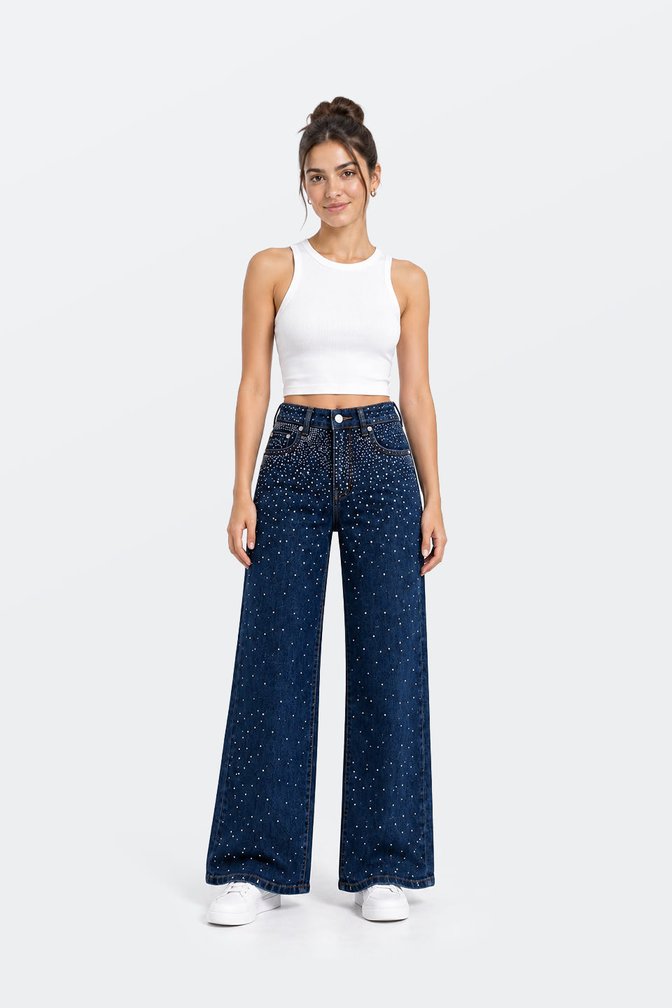 Vaquero wide leg azul oscuro