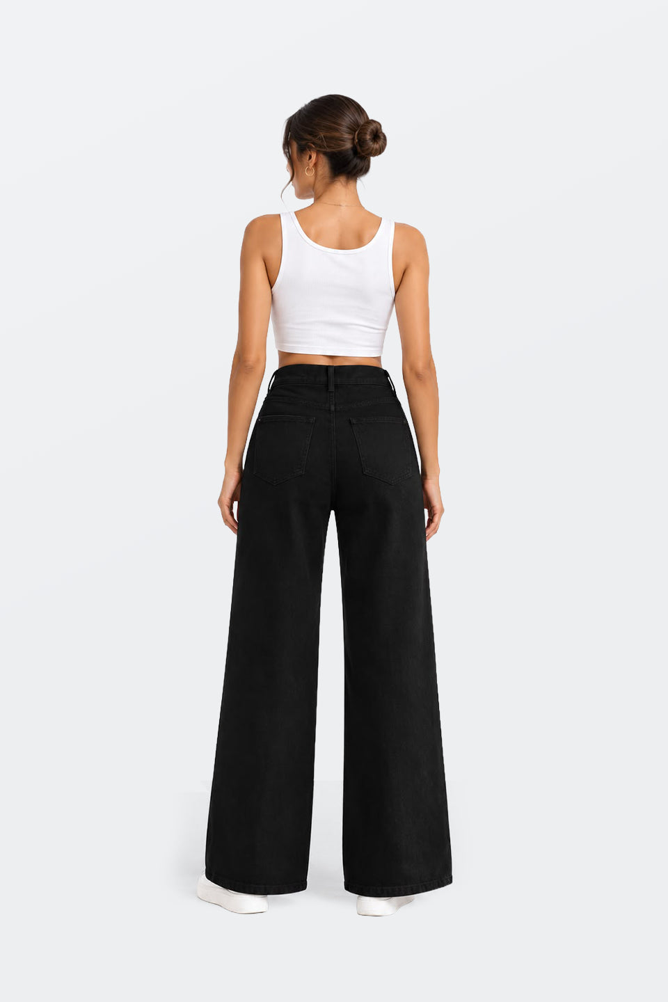 Vaquero negro V809-1 Wide Leg