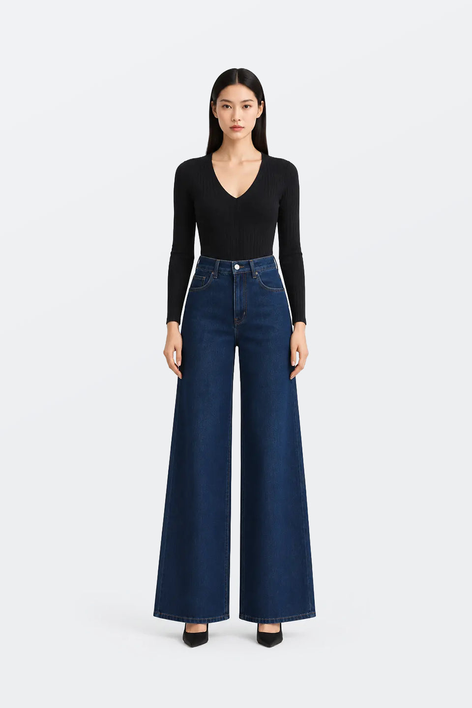 Vaquero elastico wide leg Z6304