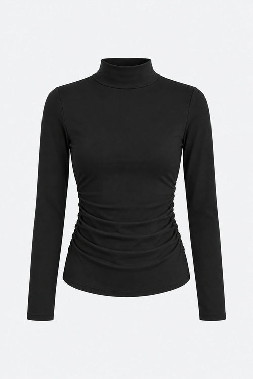 Camiseta elástica cuello alto